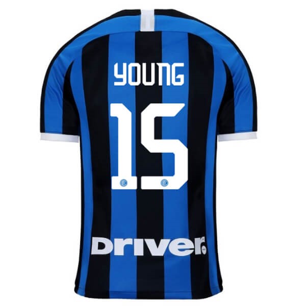 Maillot Football Inter Milan NO.15 Young Domicile 2019-20 Bleu